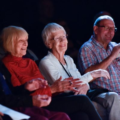 An audience of older people enjoy Elders Exchange Day at Royal Exchange.