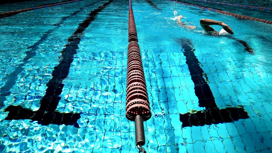A stock image of a swimming pool lane