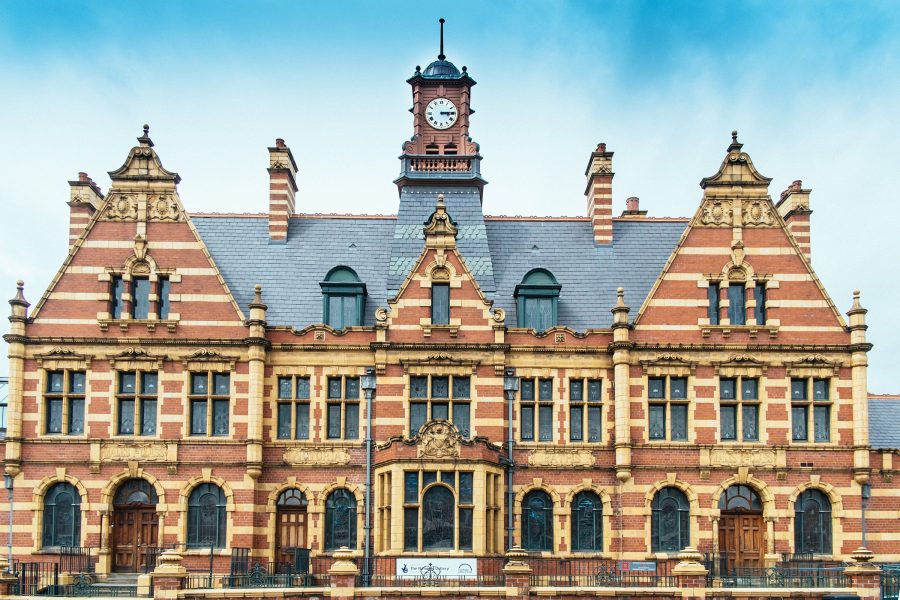 Outside of Victoria Baths on a clear day