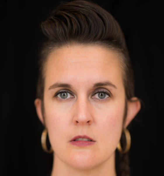 A close up of poet/ writer Kimberly Campanello