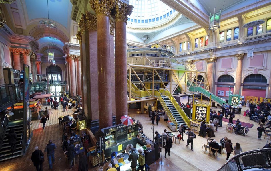 Inside the Royal Exchange Theatre.