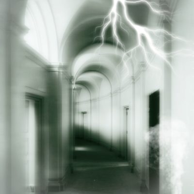 spooky image of central library coridoor