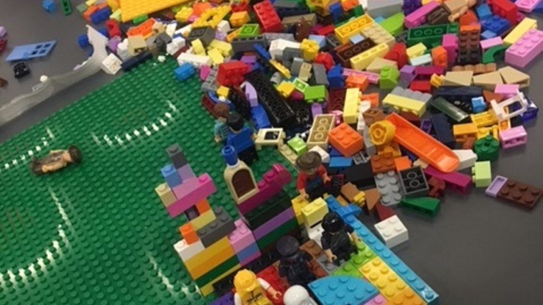 A big pile of brightly coloured Lego