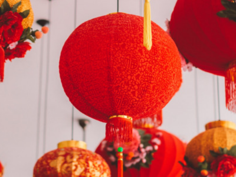 Selection of red Chinese lantern