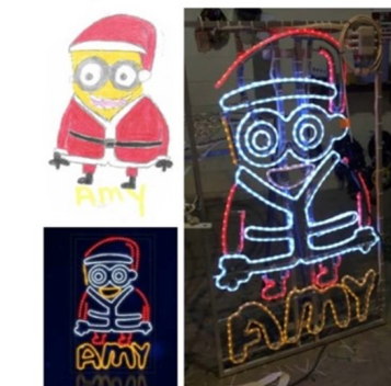 A Minion Christmas Light Design
