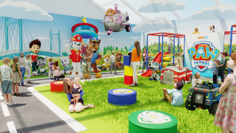 A Nickolodeon themed play area for young children