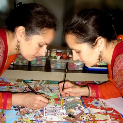 The Singh Twins paint a picture together