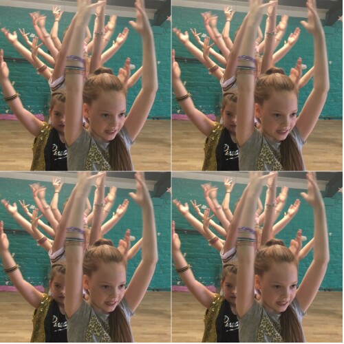 A young person dancing